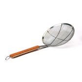 Skimmer - S/S Mesh - Wide Rim - Wooden Handle - 255mm - 10"