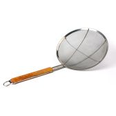 Skimmer - S/S Fine Mesh - Wide Rim - Wooden Handle - 11"