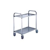 Serving Trolley - S/S Medium - Serving Trolley - 2 Tiers 850mm*450mm*900mm
