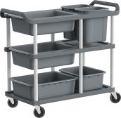 Serving Trolley Large - 3 Tiers - Grey - AF08183