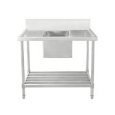 Work Bench - Single Sink with Pipe Undershelf ASS-1270L / Left Sink / 700
