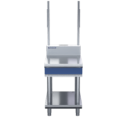 Blue Seal Evolution Series B60S-LS - 600mm Bench Top With Salamander Support - Leg Stand