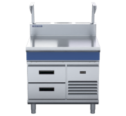 Blue Seal Evolution Series B90S-RB - 900mm Bench Top With Salamander Support Refrigerated Base