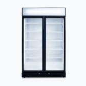 Upright Display Fridge ��� 885L ��� 2 Doors ��� Flat Glass ��� Black