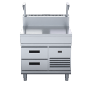Waldorf 800 Series BT8900S-RB - 900mm Bench Top With Salamander Support Refrigerated Base