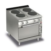 Baron 4 Burner Electric Cook Top With Electric Oven - Q70PCF/E800 - product image