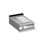 Baron 1 Burner Electric Fry Top With 2/3 Smooth and 1/3 Ribbed Chrome Plate And Thermostat Control - Q70SFT/E625 - product image