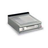 Baron 2 Burner Electric Fry Top With 2/3 Smooth and 1/3 Ribbed Chrome Plate And Thermostat Control - Q70SFT/E825 - product image