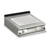 Baron 2 Burner Gas Fry Top With 2/3 Smooth 1/3 Ribbed Chrome Plate And Thermostat Control - Q70SFTT/G825 - product image