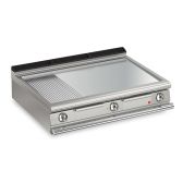 Baron 3 Burner Electric Fry Top With 2/3 Smooth 1/3 Ribbed Chrome Plate And Thermostatic Control - Q90FT/E1225 - product image