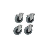Baron Set of Four (4) Castors, Two with Brakes - RT - product image