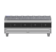 Waldorf Bold CHLB8120G-B - 1200mm Gas Chargrill Low Back Version - Bench Model