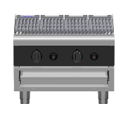 Waldorf Bold CHLB8600G-B - 600mm Gas Chargrill Low Back Version - Bench Model