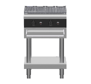 Waldorf Bold CHLB8600G-LS - 600mm Gas Chargrill Low Back Version - Leg Stand
