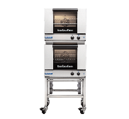 Turbofan E22M3/2C - Half Size Tray Manual Electric Convection Ovens Double Stacked With Castor Base Stand
