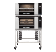 Turbofan E27T2/2C - Full Size Electric Convection Ovens Touch Screen Control Double Stacked on a Stainless Steel Base Stand