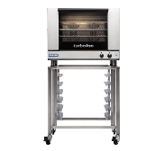 Turbofan E28M4 and SK2731 Stand - Full Size Tray Manual / Electric Convection Oven on a Stainless Steel Stand