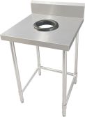Waste Collection Bench with Splashback & Leg Brace CST-0770 700 depth
