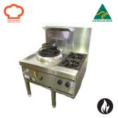 Goldstein CWA1B2D/B 1 Hole Wok Burner 356mm Duckbill Burner and 2 Open burners
