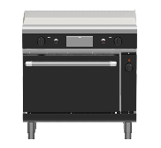 Waldorf Bold GPLB8910GEC - 900mm Gas Griddle Electric Convection Oven Range Low Back Version