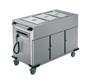 Rieber NORM-III-3 - Bain Marie Top 3 x Heated Cabinets Mobile Food Transport Trolley