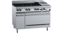 B+S Black OV-SB6-GRP3 - Oven w/ 6 Burners 300mm Grill Plate