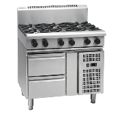 Waldorf 800 Series RNL8609G-RB - 900mm Gas Cooktop Low Back Version Refrigerated Base
