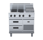 Waldorf 800 Series RN8603E-RB - 900mm Electric Cooktop Refrigerated Base