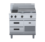 Waldorf 800 Series RN8606E-RB - 900mm Electric Cooktop Refrigerated Base