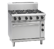 Waldorf 800 Series RNL8610GE - 900mm Gas Range Electric Static Oven Low Back Version