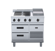 Waldorf 800 Series RNL8603E-RB - 900mm Electric Cooktop Low Back Version Refrigerated Base