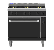 Waldorf Bold RNLB8616GEC - 900mm Gas Range Electric Convection Oven Low Back Version