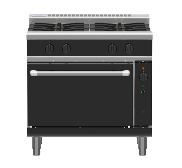 Waldorf Bold RNB8910GC - 900mm Gas Range Convection Oven