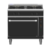 Waldorf Bold RNB8910GE - 900mm Gas Range Electric Static Oven