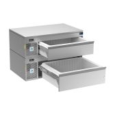 Adande Double Slimline Dual Temperature Drawers VNS2.RW - 796mm high