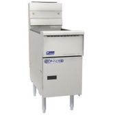Pitco Solstice SSH55 Supreme Fryers Computer Controlled Filter Drawer on Casters and Double Fryer Bank