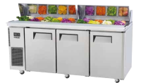 Skipio SHR18-3 Three Door Salad Prep Table with Hood Lid - 702L commercial salad prep fridges product image