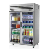 Skipio SRT45-2G Two Door Glass Door Top Mount Upright Refrigerator - 1215L commercial upright fridges product image