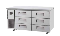Skipio SUR15-3D-6 Six Drawer Undercounter Refrigerator - 395L commercial drawer fridges product image