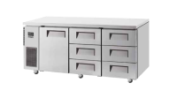 Skipio SUR18-3D-6 One Door & Six Drawer Undercounter Refrigerator - 505L commercial drawer fridges product image