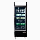 Upright Display Fridge 546L - 1 Door - Flat Glass - Lightbox