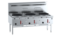 K+ UFWWK-3 - Three Hole Waterless Wok Table
