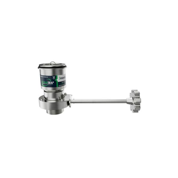 3Monkeez 304 Cast Stainless Steel Sink Waste Arrestor with Shut Off Valve (50 mm) - SCRAP-C-50