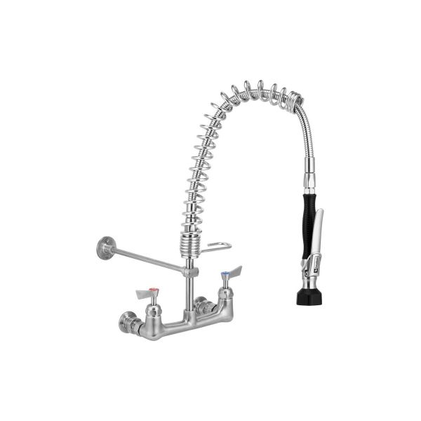 3Monkeez Compact Stainless Steel Exposed Wall-Mount Pre-Rinse Unit - T-3M53430-C