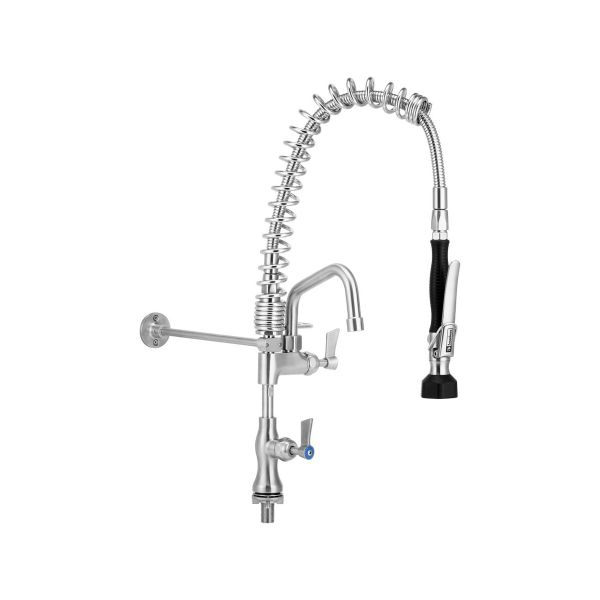 3Monkeez Compact Stainless Steel Single Bench-Mount Pre-Rinse with 6" Pot Filler - T-3M53106-C