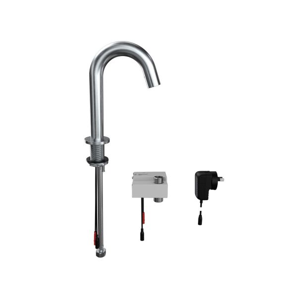 3Monkeez Gooseneck Bench-Mount Infrared Sensor Tap - Mains Operated - T-3MSS-GHMST21M