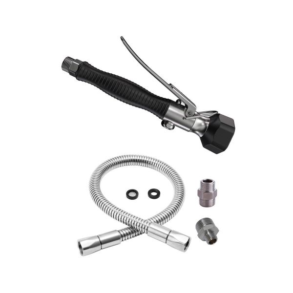 3Monkeez Pre-Rinse Unit Hose 1000 mm Long - Including Adaptors and Black Trigger Gun - T-3M2919