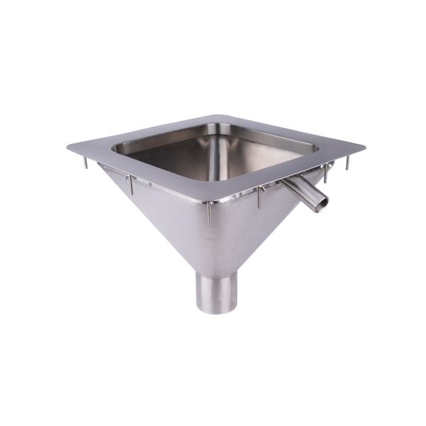 3Monkeez Square to Conical Flushing Rim Sink - 450 - 316 Grade Stainless Steel - FRSS-DI450-316