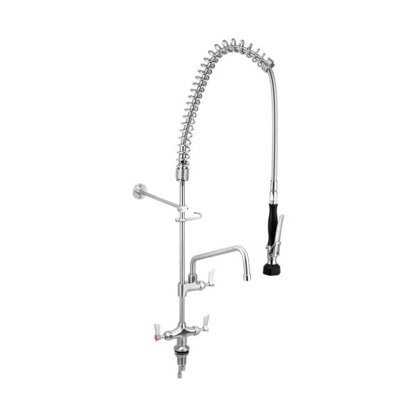 3Monkeez Stainless Steel Dual Bench-Mount Pre-Rinse Unit with 12" Pot Filler - T-3M53058