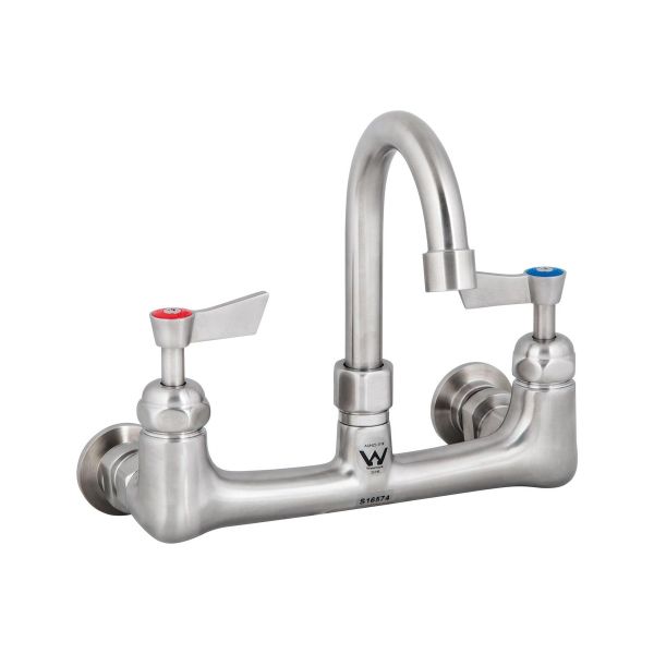 3Monkeez Stainless Steel Exposed Wall-Mount Body with Gooseneck Swivel 7" Spout - T-3MEWG07